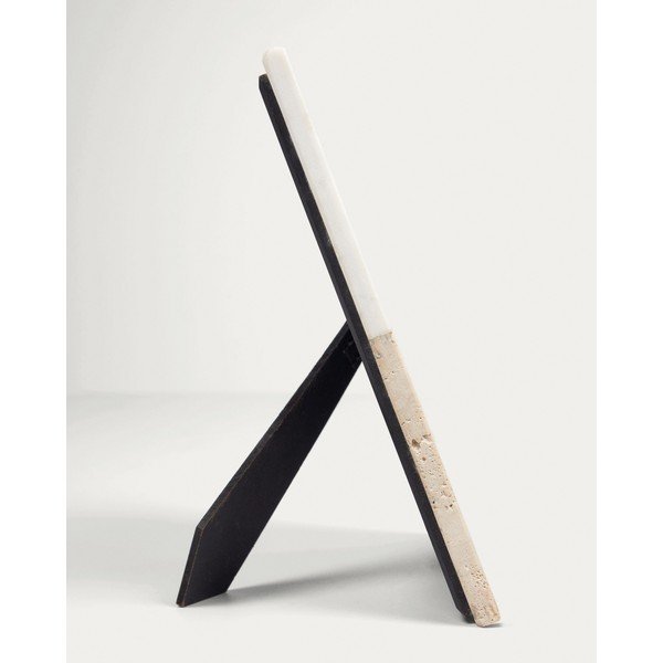 Bílý kamenný stojací rámeček 18x23 cm Uria – Kave Home-image-3