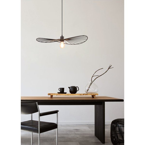 Matně černé závěsné svítidlo ø 60 cm Chapeau – Reality-image-2