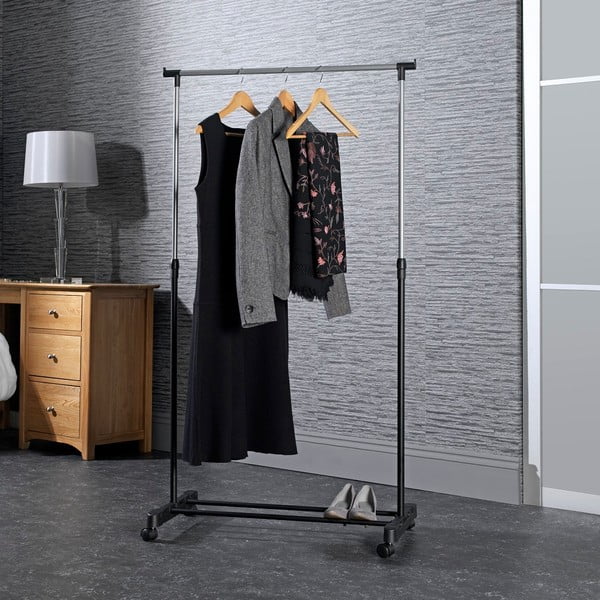 Černý kovový stojan na oblečení 85x94x48 cm – Addis-image-1