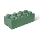 Khaki zelený úložný box LEGO®