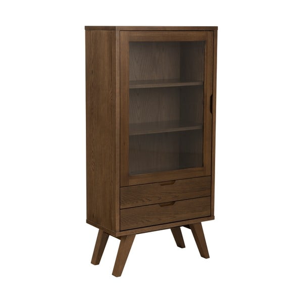 Hnědá vitrína v dekoru dubu 72x145x36 cm A-Line – Actona-image-1