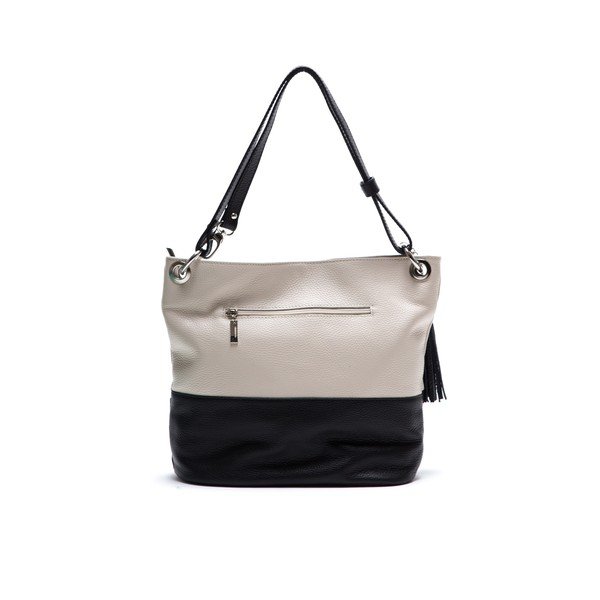 Kožená kabelka Anna Luchini 1104 Beige Nero-image-1