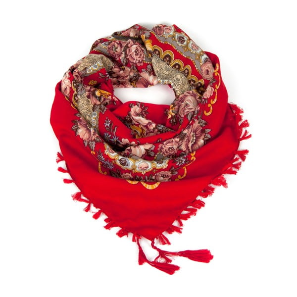 Světle červený dámský šátek Art of Polo Etna
