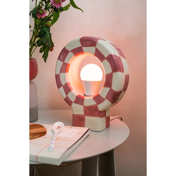 Růžová stolní lampa (výška 23,5 cm) Vialini – Bloomingville-image-4