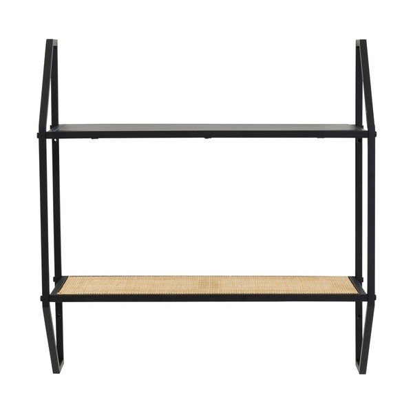 Černá/v přírodní barvě patrová kovová police 61 cm Depok – Premier Housewares-image-4