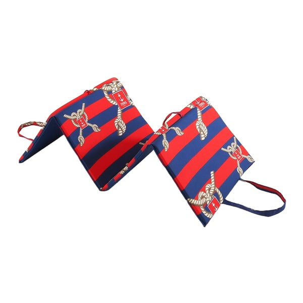 Červeno-modrý zahradní podsedák na lehátko 49x137 cm   Ship Rope – B.E.S.