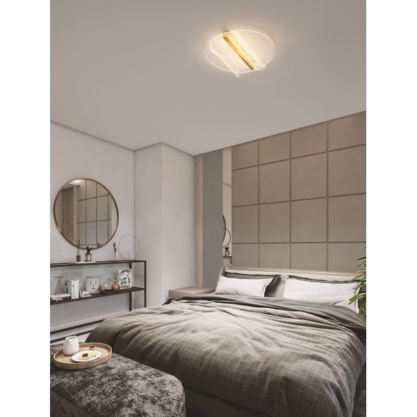 Hliníkové LED stmívatelné stropní svítidlo ve zlaté barvě 55x45 cm Valentin – Nova Luce-image-2