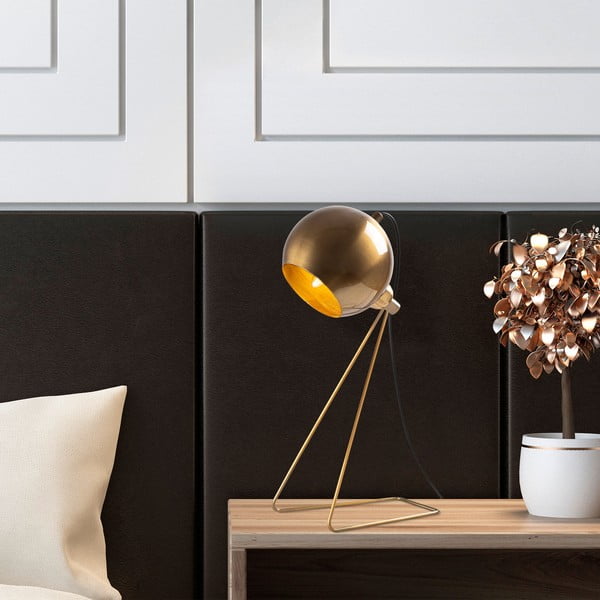 Stolní lampa v měděné barvě s kovovým stínidlem (výška 45 cm) Oala – Opviq lights-image-3