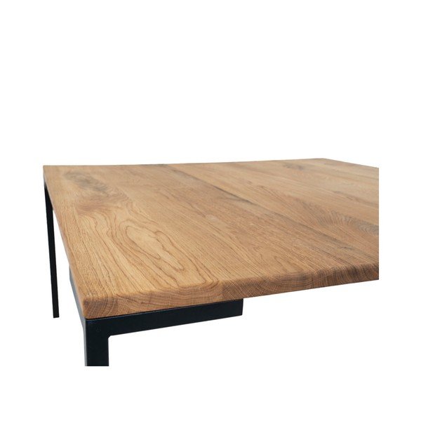 Černý konferenční stolek s deskou z dubového dřeva House Nordic Lugano-image-2