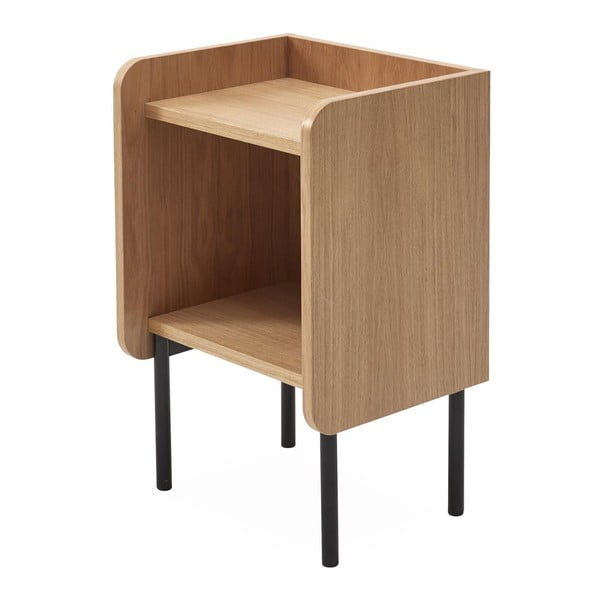 Noční stolek v dekoru dubu s poličkami v přírodní barvě Wrap – Bonami Selection-image-2