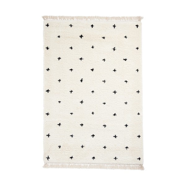 Bílo-černý koberec Think Rugs Boho Dots, 160 x 220 cm