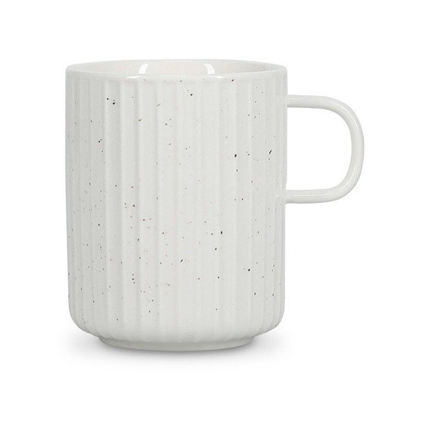 Bílý hrnek z kostního porcelánu 410 ml Ora Gloss – Salt&Pepper