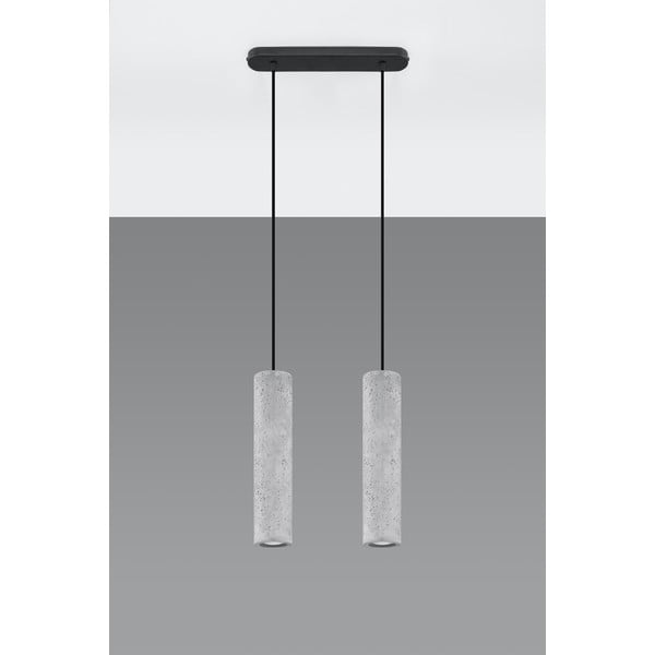 Betonové závěsné svítidlo Sollux Fadre, délka 34 cm-image-2