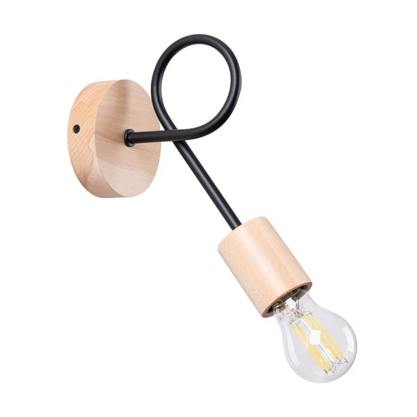 Nástěnné svítidlo v černo-přírodní barvě Tumber – Nice Lamps