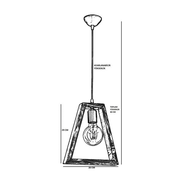 Závěsné svítidlo z habrového dřeva Geometrik Triangle-image-2