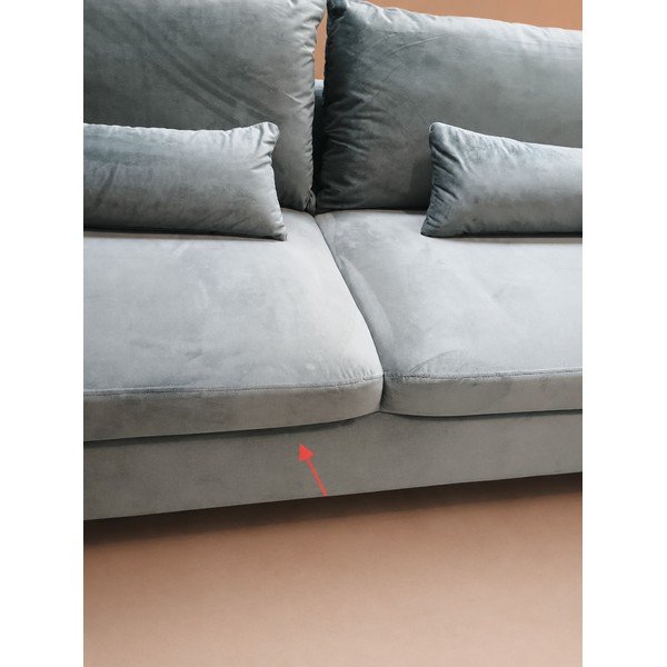Sametová rozkládací/s úložným prostorem pohovka v petrolejové barvě 222 cm Vermont - II. jakost – Cosmopolitan Design-image-4