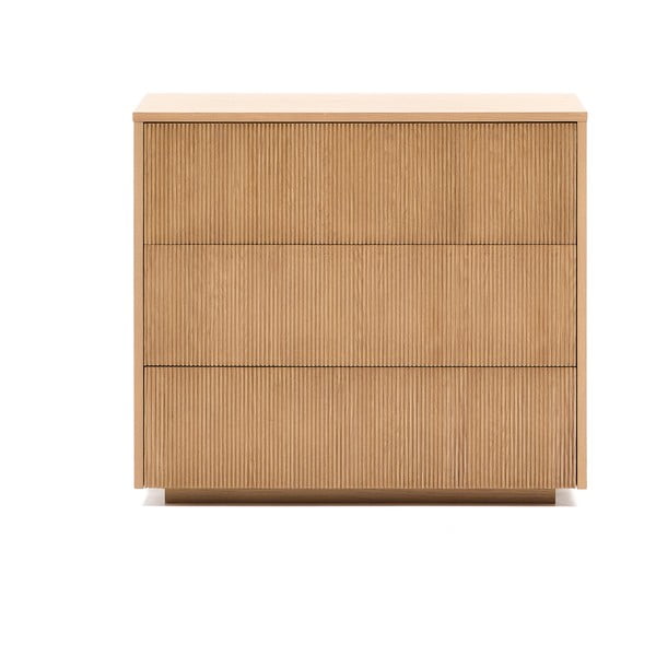 Komoda v dekoru dubu v přírodní barvě 90x79x50 cm Helvine – Kave Home