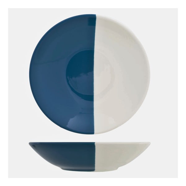 Modrobílý hluboký talíř Cosy & Trendy Dipped