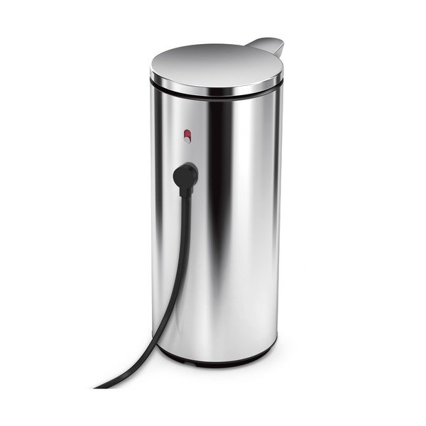 Bezdotykový ocelový dávkovač mýdla v leskle stříbrné barvě 266 ml – simplehuman-image-2