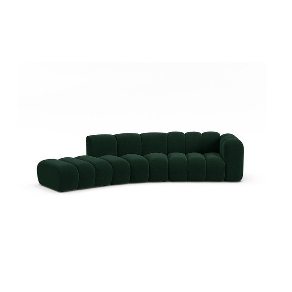 Tmavě zelená rohová pohovka (pravý roh) Lupine – Micadoni Home