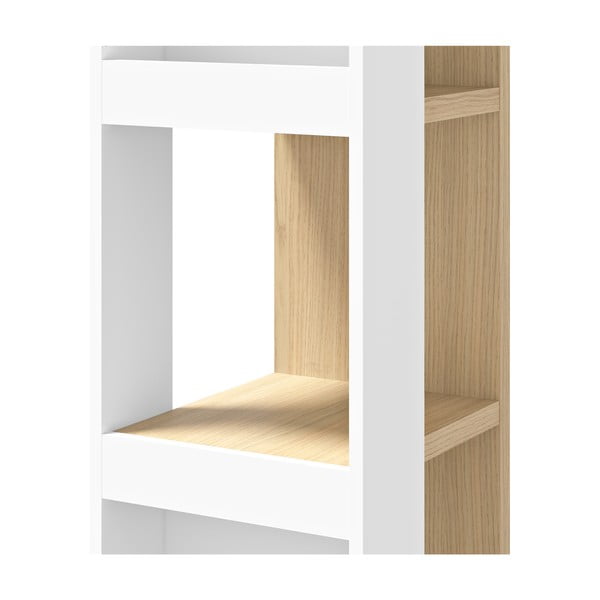 Bílá knihovna v dekoru dubu 40x114 cm Ella - TemaHome-image-4