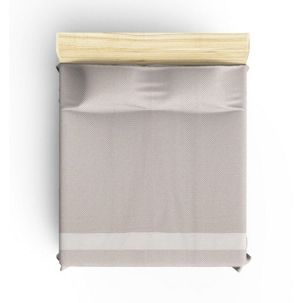 Béžový bavlněný přehoz na dvoulůžko 230x200 cm Seritli – Mijolnir-image-2