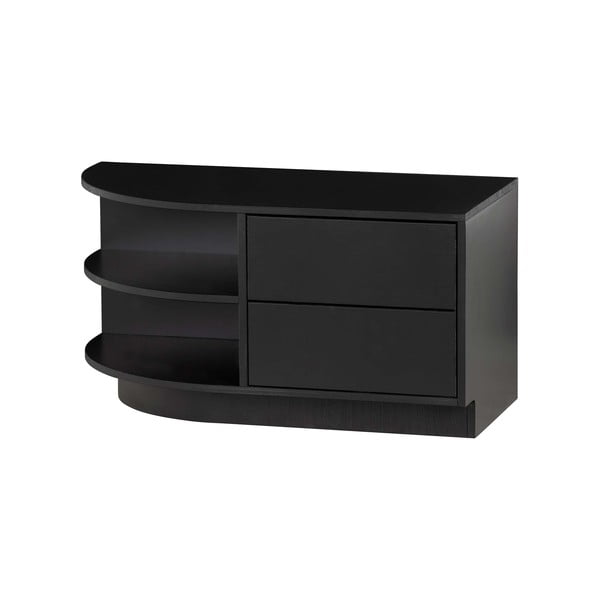 Černý modulární TV stolek z borovicového dřeva 78x40 cm Finca – WOOOD-image-3