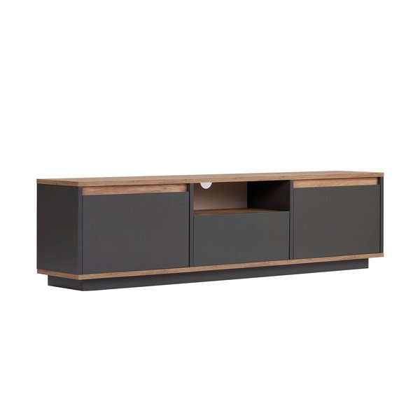 Antracitový TV stolek 160x42x30 cm Sentinel – Kalune Design