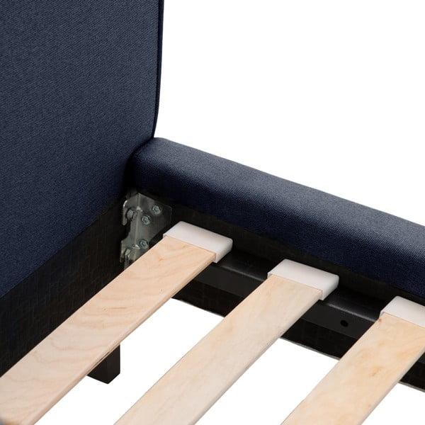 Modrá postel s černými nohami Vivonita Kent, 160 x 200 cm-image-4