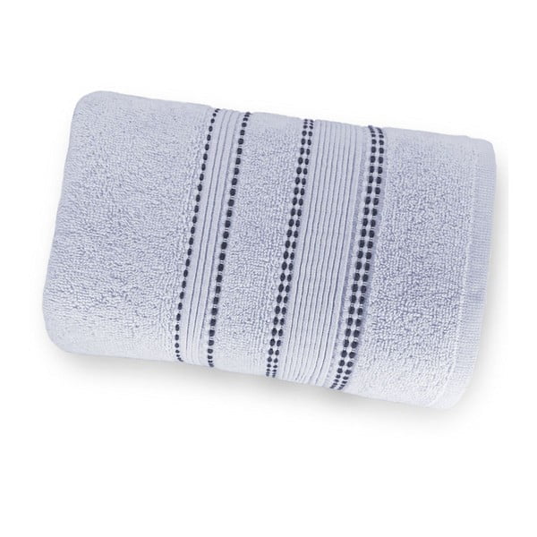 Šedý ručník ze 100% bavlny Marie Lou Remix, 140 x 70 cm