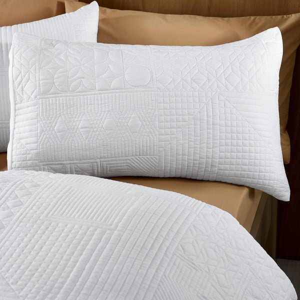 Bílé povlečení na jednolůžko 135x200 cm Folkstone Geo – Catherine Lansfield-image-2