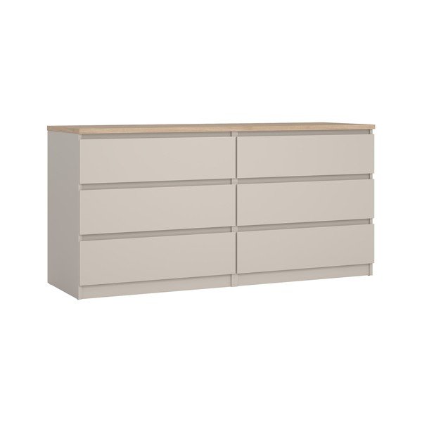 Krémová komoda 154x76x50 cm Naia – Tvilum