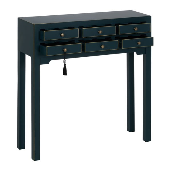 Modrý konzolový stolek 26x85 cm Diana – Ixia-image-3