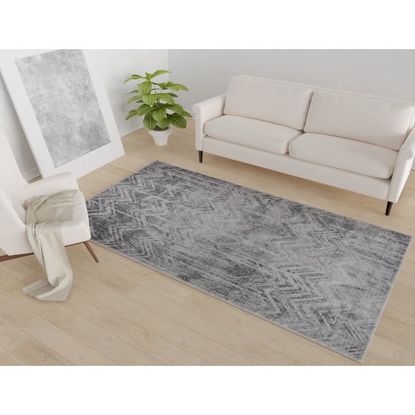 Šedý pratelný koberec 80x50 cm - Vitaus-image-1
