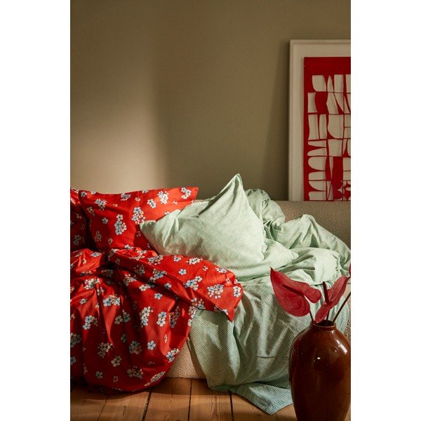 Prodloužené povlečení na dvoulůžko z bavlněného saténu v cihlové barvě 200x220 cm Grand Pleasantly – JUNA-image-4