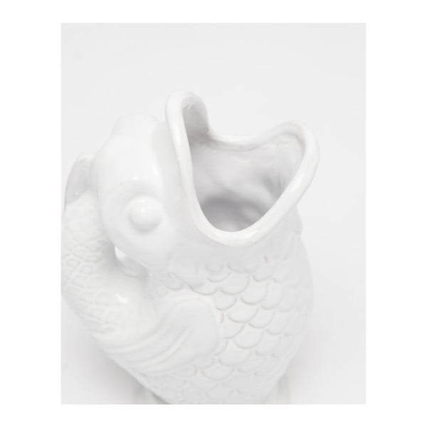 Bílá ručně vyrobená váza Velvet Atelier Pez-image-1