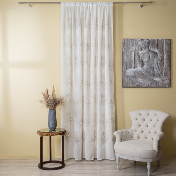 Béžová záclona 140x260 cm Cybele – Mendola Fabrics-image-3