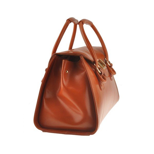 Kožená kabelka Mora, koňaková-image-1