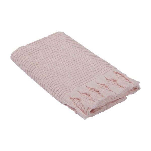Růžový ručník z bavlny Bella Maison Tassel, 30 x 50 cm