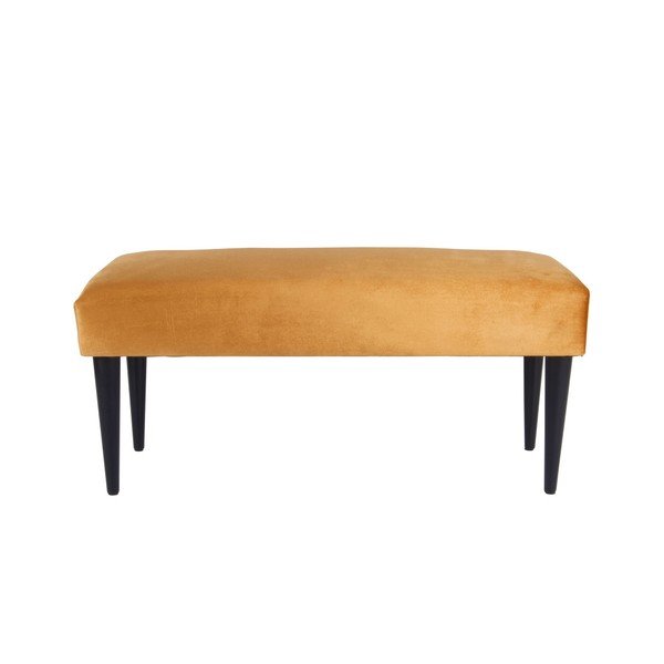 Žlutá lavice se sametovým potahem Leitmotiv Luxury-image-1