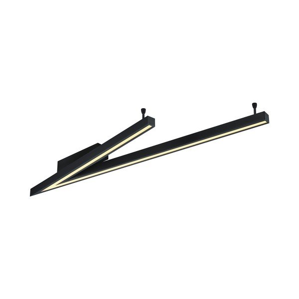 Černé LED stropní svítidlo s hlasovým ovládáním/s ovládáním pomocí mobilní aplikace s kovovým stínidlem 35x127.5 cm Cicanto – CINQUE-image-2