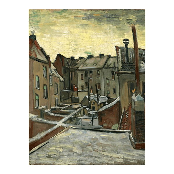 Obraz Vincenta van Gogha - Houses Seen from the Back, 45x60 cm