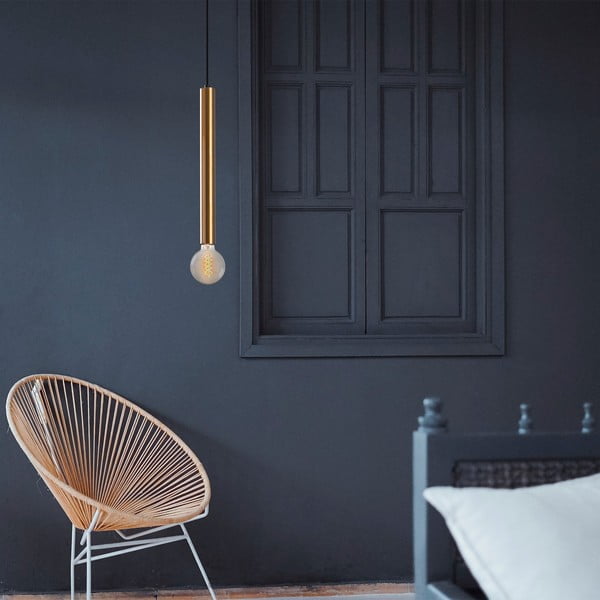 Závěsné svítidlo ve zlaté barvě s kovovým stínidlem ø 4 cm Tempo – Opviq lights-image-1