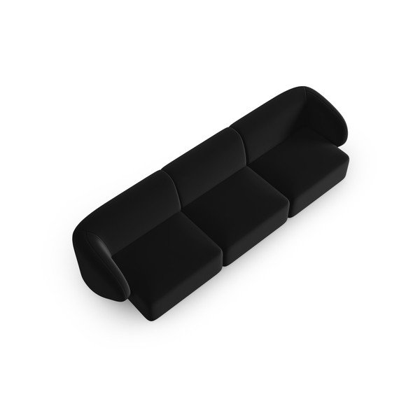 Černá sametová pohovka 266 cm Paolo – Milo Casa-image-1