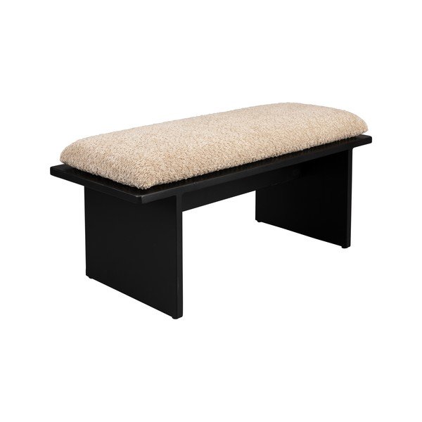 Béžová lavice z textilie bouclé Shiho – Dutchbone-image-2