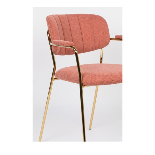 Růžové jídelní židle v sadě 2 ks Jolien – White Label-image-1