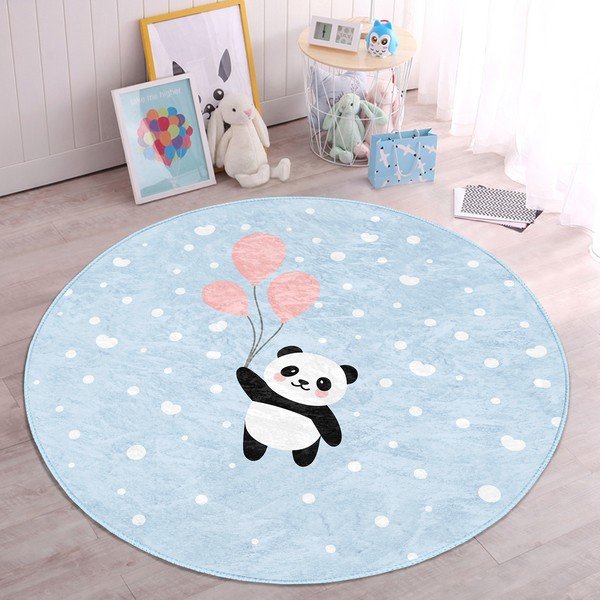 Světle modrý dětský koberec ø 80 cm Comfort – Mila Home-image-2