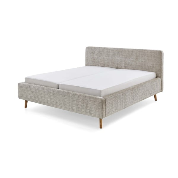 Béžová čalouněná dvoulůžková postel s roštem 180x200 cm Primavera – Meise Möbel
