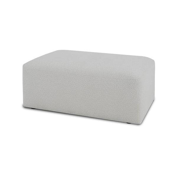 Bílý modul pohovky z textilie bouclé Roxy – Scandic-image-1