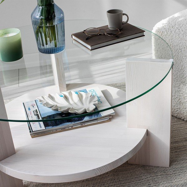 Bílý kulatý konferenční stolek ø 75 cm Mondo – Neostill-image-3